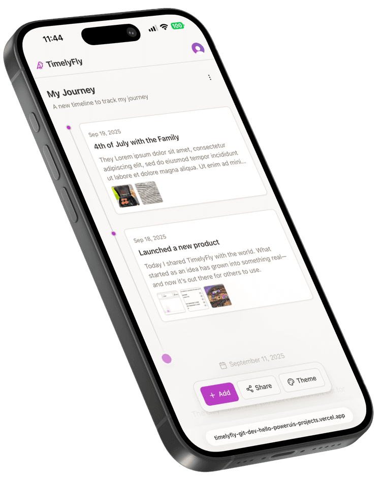 TimelyFly on iPhone